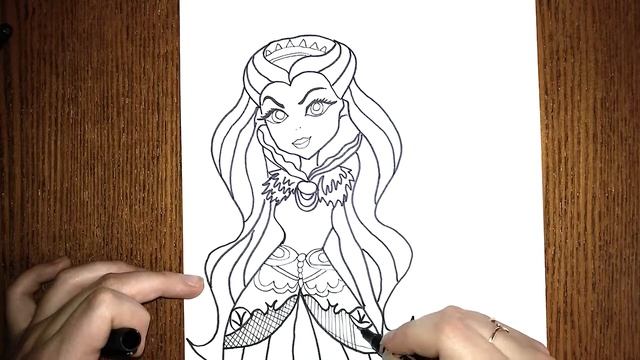 рейвен квин как нарисовать эвер афтер хай the ever after high how to draw a ravine Queen смотреть онлайн