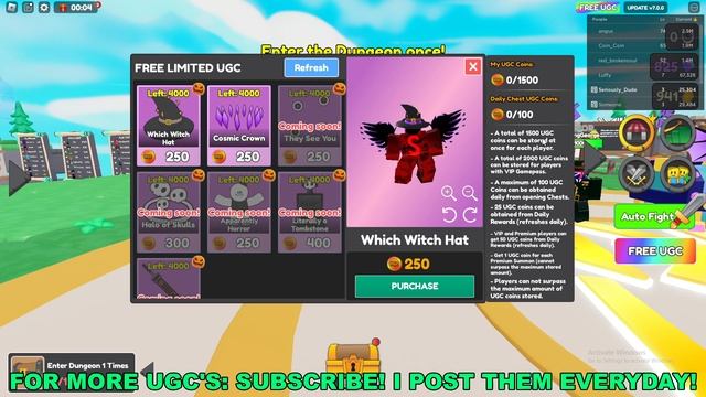 How To Get Which Witch Hat in Chest Hero Simulator (ROBLOX FREE LIMITED UGC ITEMS) смотреть онлайн
