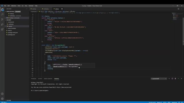Discord.JS Bot | USER INFO COMMAND! смотреть онлайн