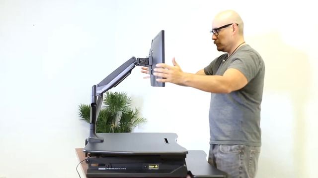 Dual Computer Monitor Mount Arm, Articulating Gas Spring Arms, Black (MI-1772B) смотреть онлайн