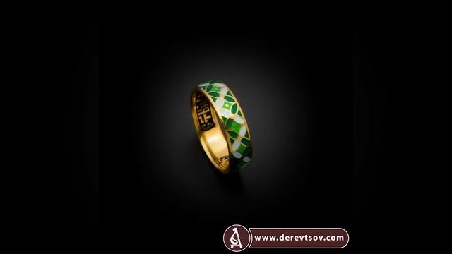 Православное кольцо с молитвой Ангелу Хранителю (серебряное с эмалью) KLSPE0902 смотреть онлайн