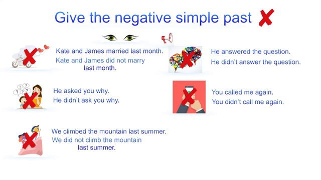 English Regular Verbs Simple past Practice - Exercises and Review - ESL - A1 - A2 - 6ème - 5ème - 4 смотреть онлайн