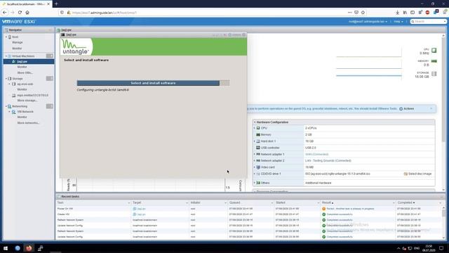 Установка Untangle NG Firewall и первичная настройка на ESXi 7 смотреть онлайн