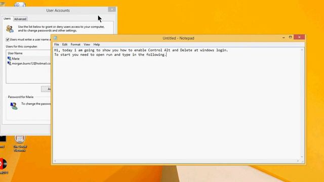 Enable CTRL+ALT+DEL Windows 8.1 смотреть онлайн