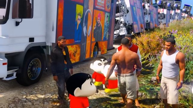 Franklin And Shinchan !! GTA5 !! dj challenge done on the Mountain10 Rajasthani monster DJ shin-cha смотреть онлайн