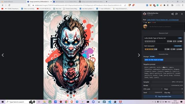 Stylized Vector Art using Stable Diffusion Webui смотреть онлайн