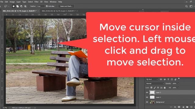 How to Move/Copy Selection Into Another Document in Photoshop Using Drag and Drop Method смотреть онлайн