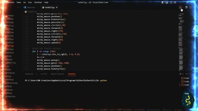 Mickey Mouse Using Python turtle | code Python Programming Hub смотреть онлайн