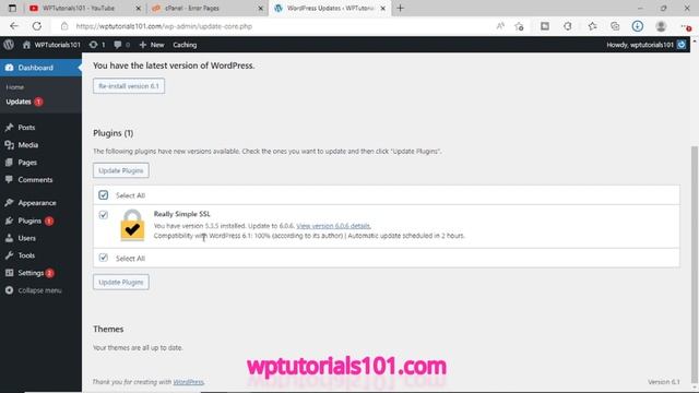 How to update WordPress plugins manually | Beginners Guide for WordPress 2022 | WPTutorials101 смотреть онлайн