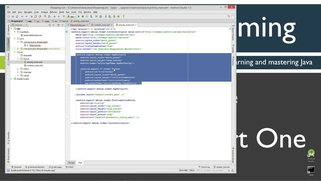 Learn Android Programming - Android Shopping List Part 1 Tutorial смотреть онлайн