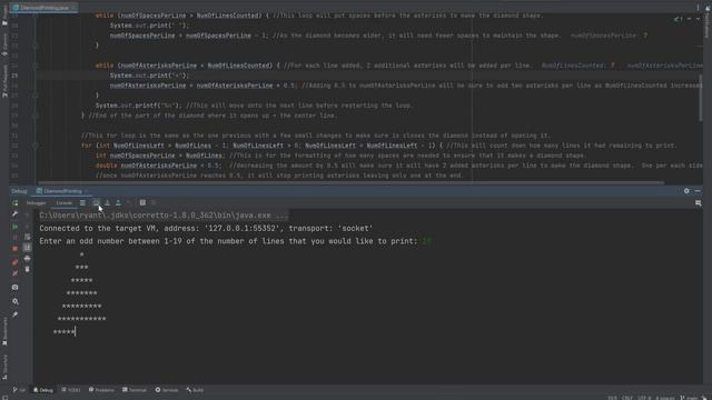 Drawing a diamond shape with Java смотреть онлайн