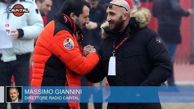 Salvini tra i tifosi del Milan, Giannini: "Quel ministro ultrà che abbraccia un pregiudicato" смотреть онлайн