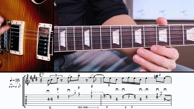 Blues Guitar Lesson - Blues Lick #6 (incl. TABS & Jam Track) | Gibson Les Paul