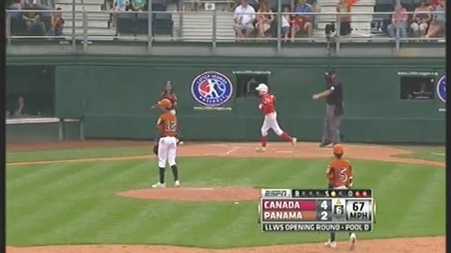Sam Skolrood Getting Hit against Panama (Game 1) LLWS 2010 смотреть онлайн