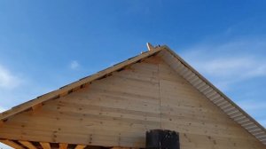 Как обшить фронтон бани.