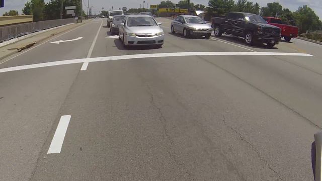 Ultimate Fender Bender ! Bumper Lodges Into Back of Motorcycle After Crash смотреть онлайн