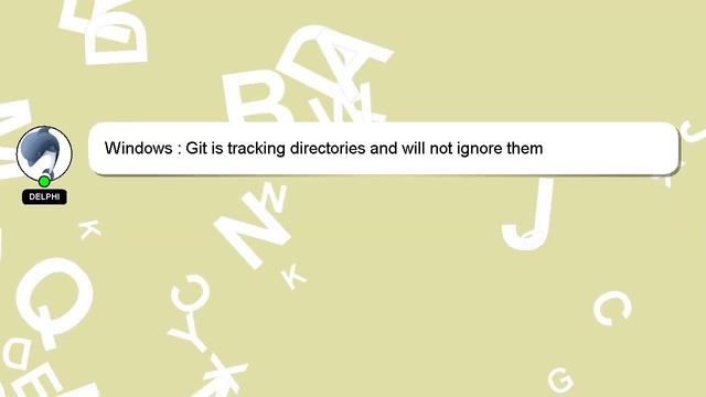 Windows : Git is tracking directories and will not ignore them смотреть онлайн