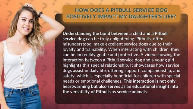 How Does a Pitbull Service Dog Positively Impact My Daughter's Life? смотреть онлайн