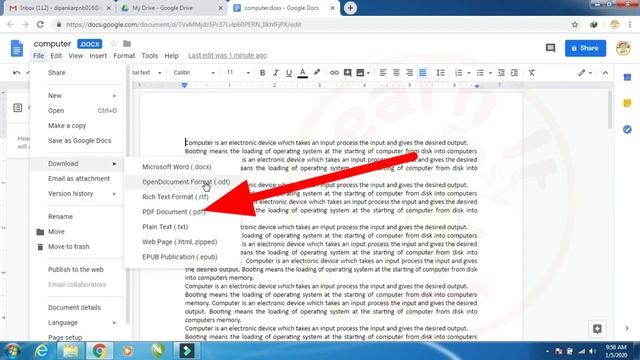 Word Excel के फ़ाइल को pdf में convert करे फ्री google drive से смотреть онлайн