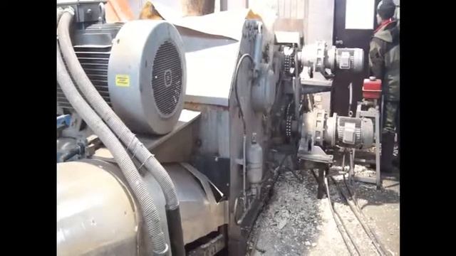 Дробилка для леса РБ-110. Барабанный измельчитель рубилка производство щепы смотреть онлайн