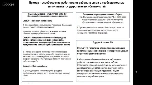 Вебинар: "Расчет отпускного стажа" смотреть онлайн