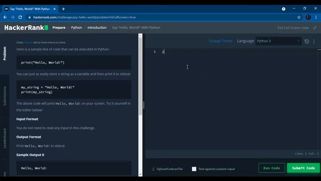 Say "Hello, World!" With Python Problem| Hacker rank tamil Solution | tech siddhar #hackerrank смотреть онлайн