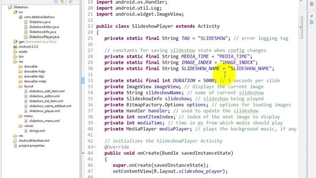 lesson12 30 SlideshowPlayer java package statement, import sta смотреть онлайн