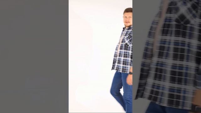 GR-B6-4 Мужская рубашка в клетку фланель смотреть онлайн