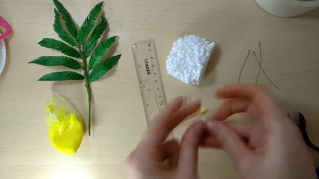 Мимоза своими руками, МАСТЕР-КЛАСС Mimosa Do It Yourself ☆ Craft Tutorial