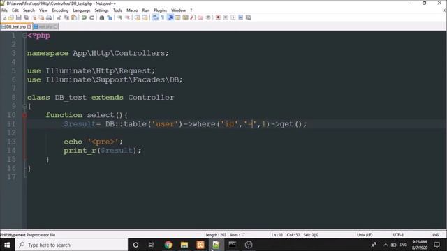 Step by step learn Laravel 7 in Hindi - Part 7 (Query Builder) смотреть онлайн