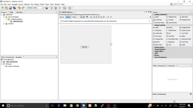 Creating a Simple Java Desktop Application using NetBeans GUI Builder смотреть онлайн