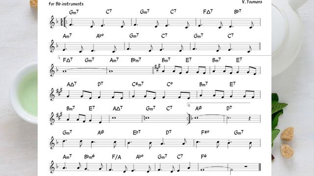 Tea For Two (Youmans) Backing track + score for Bb instruments смотреть онлайн