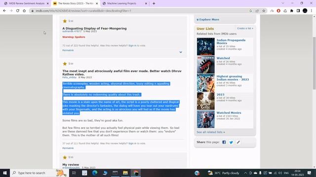 IMDB Review Sentiment Analysis | Naive Bayes | Vader | NLP | Python Project | Machine Learning | CS смотреть онлайн