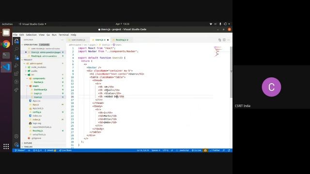 MERN Stack Project Fetch Users | Reactjs | Backend | Admin Panel Bootstrap 2022 | CSRIT India | смотреть онлайн