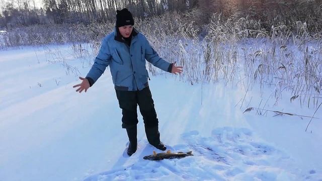 Щука на жерлицы и как согреть шуруповёрт для бура зимой. Пяловское водохранилище. смотреть онлайн