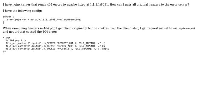 DevOps & SysAdmins: How to pass headers to remote error handler in Nginx? смотреть онлайн