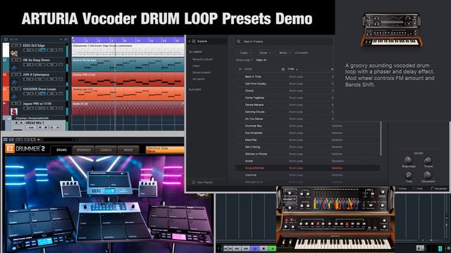arturia vocoder drum loop presets demo смотреть онлайн