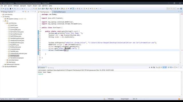how to take input from user in selenium webdriver смотреть онлайн