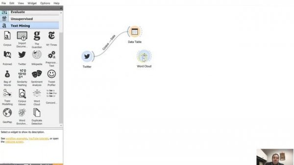 Social Media Text Mining/Data Analytics Using Orange