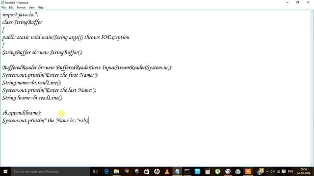 StringBuffer methods смотреть онлайн