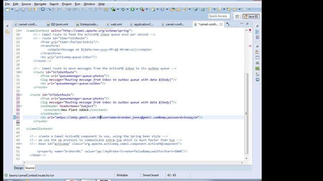 Create a Camel Route to send smtp email via GMail смотреть онлайн