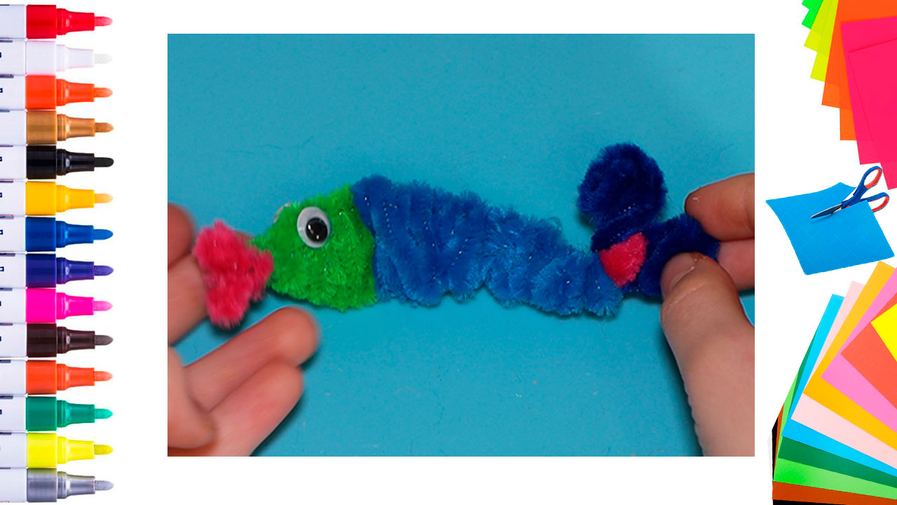 Детские поделки своими руками, как сделать Рыбу из проволоки в детский сад и в школу смотреть онлайн