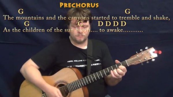 Going to California (Led Zeppelin) Guitar Lesson Chord Chart with Chords/Lyrics