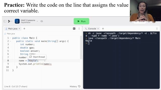 AP CSA - Unit 1 Primitive Types - Lesson 2: Variables смотреть онлайн