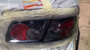 Тонирование фар лаком ( лёгкое затемнение)