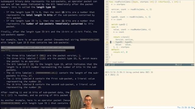 Advent of Code 2021 (Golang) - Day 16 смотреть онлайн