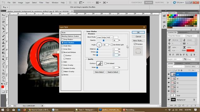 Create a 3D Golden Cinematic Text Action in Adobe Photoshop смотреть онлайн