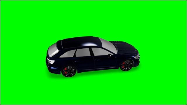 Audi RS6 3d car model rotation green screen - top , front and isometric view смотреть онлайн