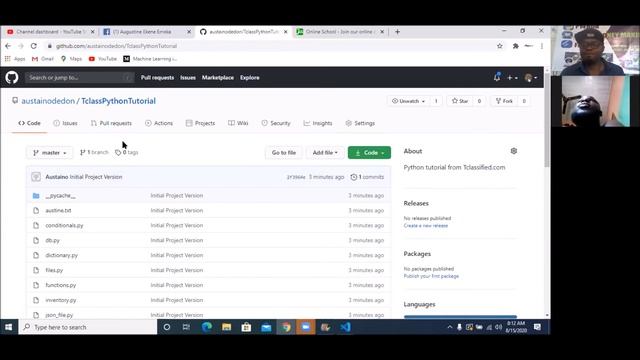 PYTHON PROGRAMMING CLASS BY AUGUSTINE EKENE EMEKA, Git push to Github, Inventory app for SuperMarke смотреть онлайн
