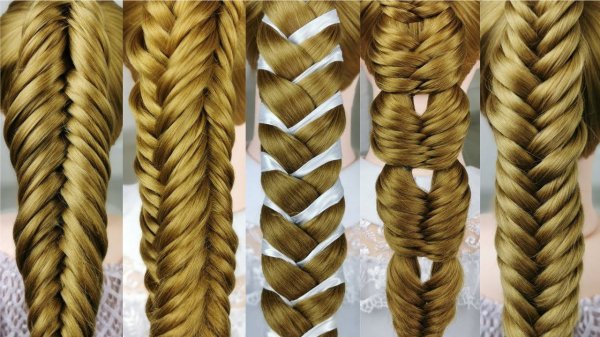 5 ways fishtail braids! From ONLY 2 strands. Very easy!